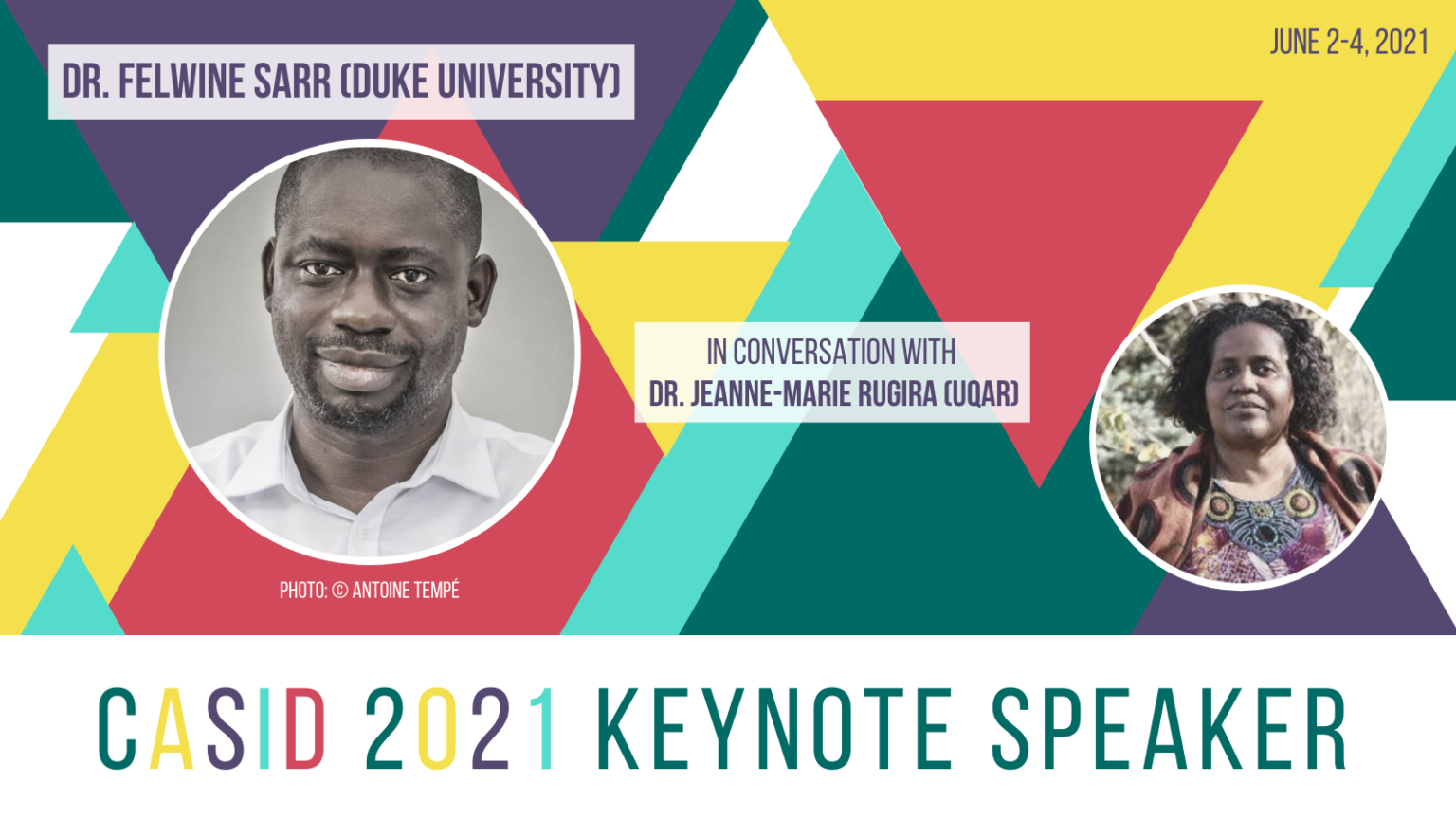 CASID 2021 Keynote Speaker – DR. FELWINE SARR – CASID